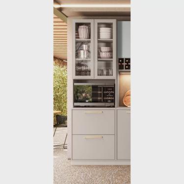 Imagem de Paneleiro Torre Quente 3 Portas 1 Gaveta 230cm de Altura 1 Nicho para Forno 100% Mdf Essence