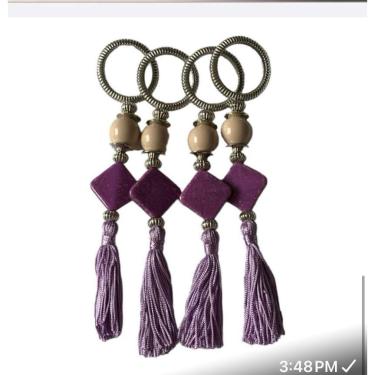 Imagem de Porta Guardanapo Argola Mesa Posta Tessel Kit 4 Peças