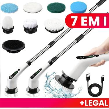 Imagem de Super Escova Limpeza Pesada Elétrica Casa Multiuso 7 Em 1