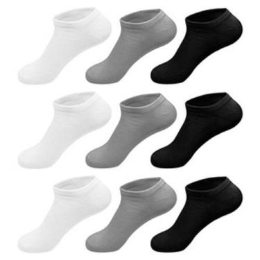 Imagem de Meia Kit 24 Pares Meias Soquetes Cano Curto Unisex invisível Masculino