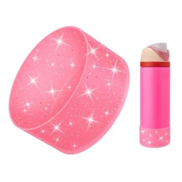 Imagem de BKBY Bota protetora de silicone com glitter compatível com Owala 680.4 g 947.2 g 1,134 g, capa de amortecedor inferior de manga de copo Bling compatível com garrafas de água de aço inoxidável Owala