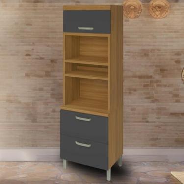 Imagem de Paneleiro Torre Quente 2 Portas 1 Gavetas 3 Nichos 100% MDF