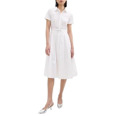 Imagem de Theory Vestido feminino de manga curta com volume, Branco, 9