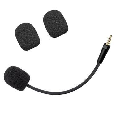 Imagem de CLANMOU Microfone de jogo de substituição serve para Razer Barracuda X Game e Razer Electra V2, microfone de 3,5 mm destacável com cancelamento de ruído para jogos com espuma