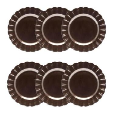 Imagem de Jogo de 6 Pratos Sobremesa 22cm Oxford Flora Anis