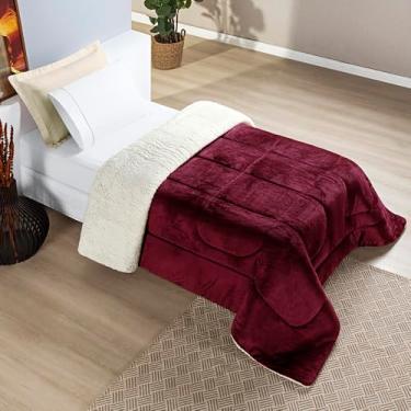 Imagem de Cobertor Frio Intenso FOFÃO Casal Queen King Solteiro Coberdrom Dupla Face Macio coberta Quente (Vinho)