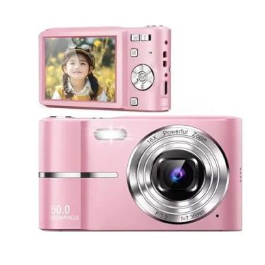 Imagem de Câmera digital Y2K 1080p com foco automático, câmera de vlogging de 50 MP, zoom digital 16X, antivibração, para viagem, selfie
