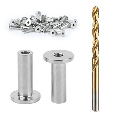 Imagem de Atibin Protetor de mangas de corrimão de madeira de corda mangas de trilhos de aço inoxidável cabo protetor de corrimão mangas de corrimão fio 1/20.3 cm 30 peças