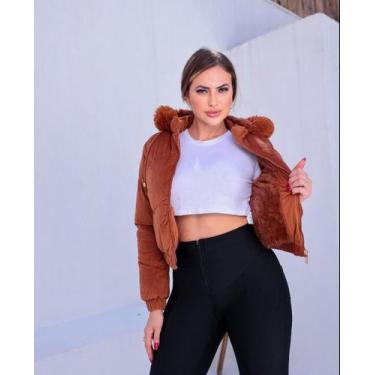 Imagem de Jaqueta Inverno Puffer Cotelê Aveludada - ALIK STORE, Caramelo, gg