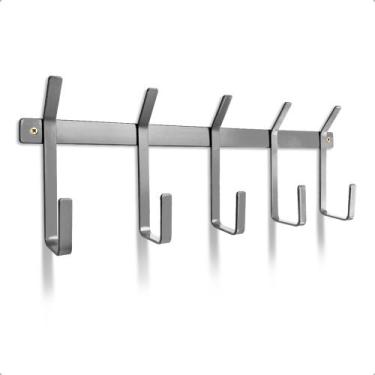 Imagem de Cabideiro Parede Porta Suporte Moderno Bars 5 Ganchos Aço Industrial P