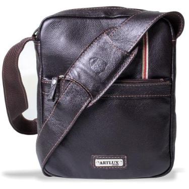 Imagem de Shoulder Bag Maxi em Couro Artlux 1304 -, Cafe