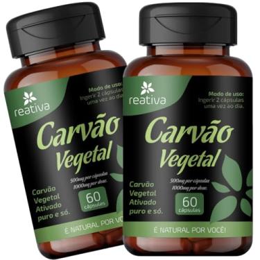 Imagem de 2 Carvão Vegetal Ativado 500mg – 120 Cápsulas