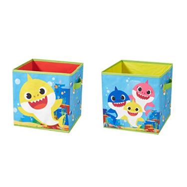 Imagem de Idea Nuova Baby Shark Set of 2 Durable Storage Cubes with Handles