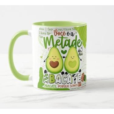 Imagem de Caneca Você é a Metade do Meu Abacate Somos Fit Int Verde Claro