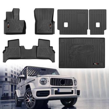 Imagem de Tapetes de chão forro de carga e tapete de encosto do banco traseiro para acessórios 2019-2025 Mercedes-Benz G Class G500/G550/G580/G63 AMG Tapete protetor para todos os climas (para conjunto completo