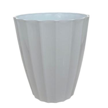 Imagem de Vaso Facetado De Plantas Casa Moderno Cores - PlastV, Branco