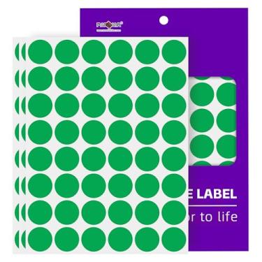 Imagem de PARLAIM Etiquetas adesivas de ponto de código de cor de 2,5 cm, adesivos de círculo verde, etiqueta de pontos redondos para marcação de escritório em casa, organização, 720 peças (verde)