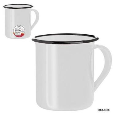 Imagem de Caneca De Ferro Ágata Esmaltado Nostálgico  Clássico  Retrô 350ML Bran