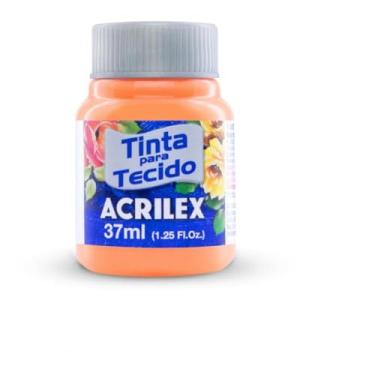 Imagem de Acrilex Fosca Tinta para Tecido, Creme (Salmão), 12 x 37 ml