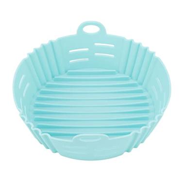 Imagem de aqxreight Fritadeira de Silicone Liner Resistente Ao Calor Resistente à Fritadeira de Fritura de Fritadeira Alimento Lava -louças Seguro Flexível para Fritura de Ar Cozinha (Azul)