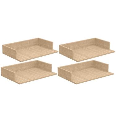 Imagem de Kit 04 Suportes Suspensos Para Micro-ondas Forno 60x40 Cm Class L03 Amadeirado - Lyam