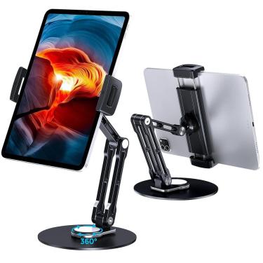 Imagem de Suporte para tablet Lucrave ajustável com base giratória de 360°