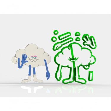Imagem de Cortador Trolls - Zé Nuvem Modular Tamanho 8 Cm
