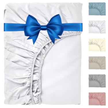 Imagem de Lençol King Size Avulso Com Elástico Cama Percal 600 Fios Toque Aveludado (Branco)