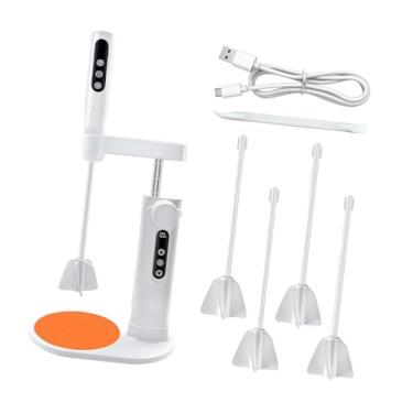 Imagem de Baoblaze Misturador elétrico de resina epóxi elevável, kit agitador elétrico portátil e resistente com 5 velocidades de controle e suporte para tinta