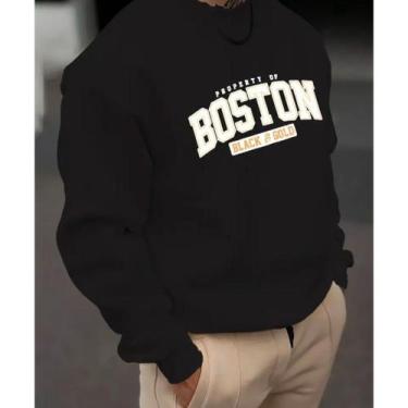 Imagem de Moletom Masculino Blusa De Frio Unisex Flanelado Lançamento Varias Est