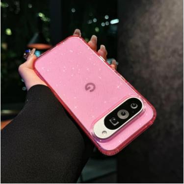 Imagem de Capa magnética feminina para Google Pixel 9 Pro XL, [efeito holográfico iridescente de mudança de cor] Capa protetora protetora fosca moderna, fina, fofa e exclusiva para Pixel 9 Pro XL