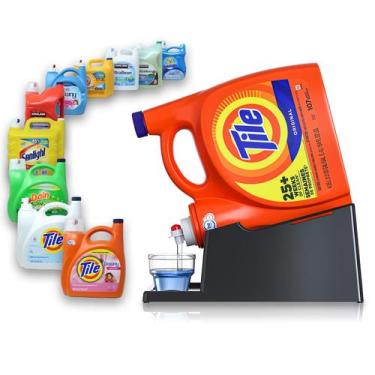 Imagem de Suporte para detergente para roupa TidyFriend Black com bandeja coleto