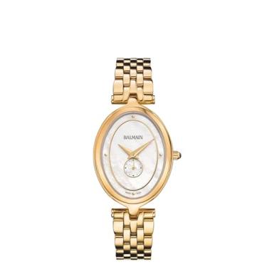 Imagem de Balmain, Lady, Haute Elegance, PVD amarelo, fabricado na Suíça, quartzo, branco, aço inoxidável 316L, B81103386