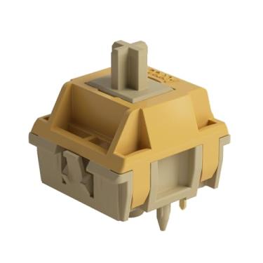 Imagem de Akko Interruptor de teclado tátil Bittersweet para teclado mecânico de jogos, interruptores pré-lubrificados de 5 pinos 48gf com estrutura MX padrão (45 peças)