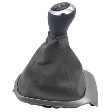 Imagem de Kit Coifa Alavanca de Câmbio com Manopla Cobalt 12 a 20 Cinza Bola Cinza Aro Cromado - Encaixe Parafuso