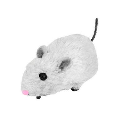 Imagem de Ratinho a Fricção Pegadinha Susto Gatos Art Brink, Branco