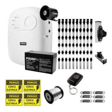 Imagem de KIT Completo de Cerca Elétrica Residencial com Central de Choque e Bat