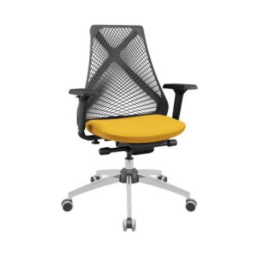 Imagem de Cadeira de Escritório Bix X+ Tela Respirável Base Cromada - Plaxmetal,