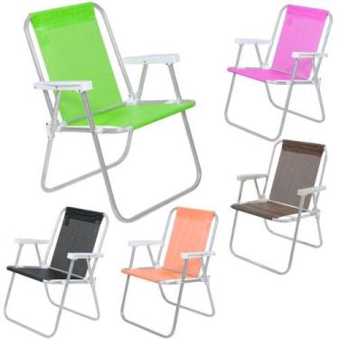 Imagem de Cadeira de Praia Alta em Alumínio Várias Cores Sannet BEL, Preto