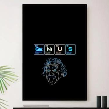 Imagem de Genérico, Quadro Einstein Desenho Arte Genio Decorativo A4 23x33cm