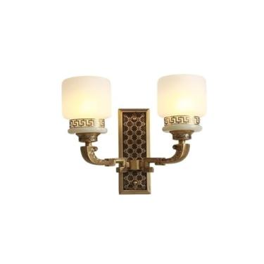 Imagem de Luminária de parede decorativa para sala estar, quarto, abajur vidro para corredor, hall de entrada