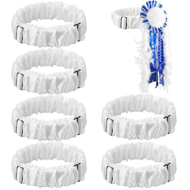 Imagem de Halfchet 6 Pcs Adjustable Homecoming Mum Supplies Armband Garter Shirt Sleeve Garters for Men Women – 2.5 cm Wide, Adjustable 40–70 cm Roaring Arm Shirt Garters Belt Halloween 20s Party Costume
