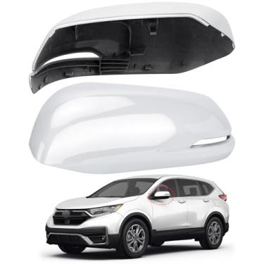 Imagem de LOIYLLEN Substituição da capa do espelho do lado do motorista para Honda CRV 2017 2018 2019 2020 2021 2022 - Capas de espelho do lado esquerdo, acessórios de tampa do espelho retrovisor branco, com