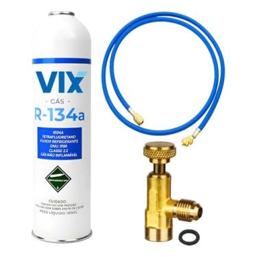 Imagem de Kit Gás Refrigerante R134a 750g com Válvula Perfuradora e Mangueira