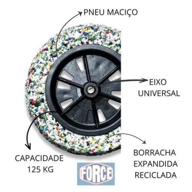 Imagem de Pneu roda maciço carrinho de mão -eixo universal- - Force