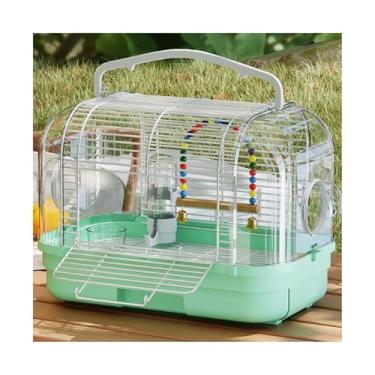 Imagem de Gaiola de pássaro, gaiola de pássaro, papagaio, ao ar livre, casa de luxo especial, pequeno ninho de pássaro portátil (verde)