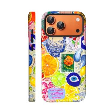 Imagem de VSANT Capa compatível com iPhone Pro de 6,3 polegadas, capa de telefone com padrões de colagem de arte europeia, à prova d'água e resistente ao desbotamento, capa de proteção militar à prova de choque