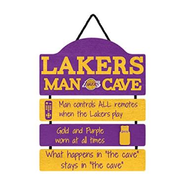Imagem de Los Angeles Lakers NBA Mancave Team Logo Man Caverna Pendurar Placa de parede