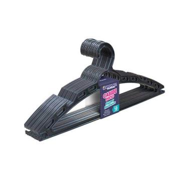 Imagem de Cabide Preto Resistente Com 10und ArqPlast