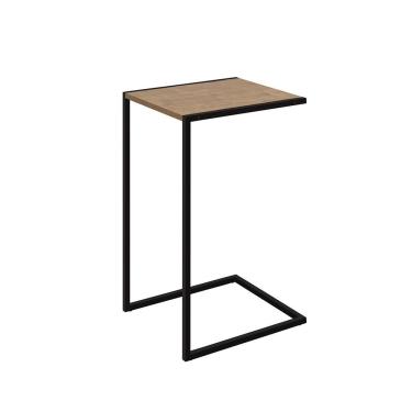 Imagem de Mesa Lateral Industrial Vermont Base Metálica Preto